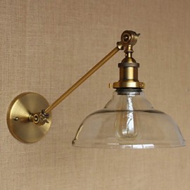 Wandleuchte aus Eisen Glas Bronze Messing Arm im Retro Stil kreativ amerikanisches Landhausstil für die Halle im Schlafzimmer