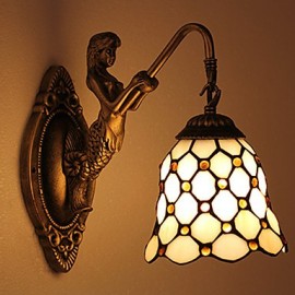 E27 220V 27*25CM 3 5 Europäischen Vertraglich Ländlichen Kreative Schmiedeeisen Wand Lampe Glas Led leuchten