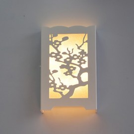 15*24*4 5 CM 6 W Weiß Led Die Pflaume Blume Wand Lampe Von Schnitzen Muster Oder Designs Auf Holz Led leuchten