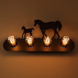 Amerikanischen Dorf Pastoralen LOFT Stil Schlafzimmer Gang Eisen Retro Wild Horse Wand Lampen Kostenloser Versand