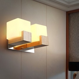 Wandleuchten LED Mini Stil Modern Zeitgenössisch Holz Bambus