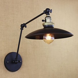 Amerikanische minimalistische industrielle Wandlampe aus Eisen mit langem Arm und Schalter