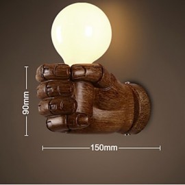 E27 220V 15*9CM 15 20 Europäischen Wand Rechte Hand Kreative Retro Faust Wand Lampe Led leuchten