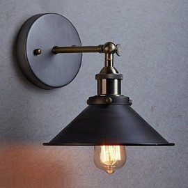 Industrielle Vintage Edison Simplicity 1 Licht Wandhalterung Esszimmer Arbeitszimmer Büro Flur Metall Wandleuchte