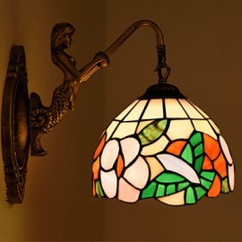 E27 220V 27*25CM 3 5 Europäischen Vertraglich Ländlichen Kreative Schmiedeeisen Wand Lampe Glas Led leuchten