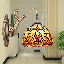 E27 220V 22*28CM 3 5 Europäischen Vertraglich Ländlichen Kreative Schmiedeeisen Wand Lampe Glas Led leuchten