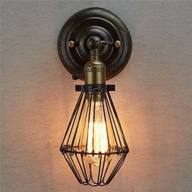 Vintage Stil Industrielle Öffnungs und Schließlicht Wandleuchte Käfiglampe Loft Wiederherstellung alter Wege Wandlampe