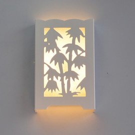 15*24*4 5 CM 6 W Moderne Kreative Weiß Schnitzen Muster Oder Designs Auf Holz Bambus Wand Lampe Led leuchten