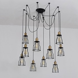 Vintage Edison Mehrere Ajustable DIY Decke Lampe Licht Anhänger Beleuchtung Kronleuchter Moderne Chic Industrielle Esszimmer