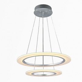 Moderne LED Pendelleuchte Deckenleuchte Kronleuchter Lampe Leuchten mit 2 Ring 4060 CE FCC ROHS