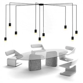 Cord 500cm Nordeuropa Kontrahiert Und Geometrische Cord design LED Pendelleuchte büro Showroom Wohnzimmer