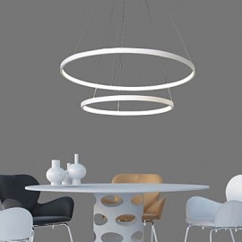 48W Pendelleuchte Modernes Design Hochwertige LED Zwei Ringe Passend für Showroom Wohnzimmer Esszimmer Arbeitszimmer Büro