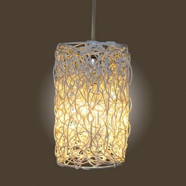 10*20CM Moderne Ländlichen Cany Kunst Woven Rattan Restaurant Einzigen Kopf Droplight Lampe LED