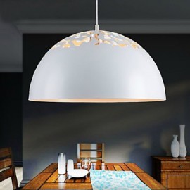 Minimalistische Pendelleuchte im Vintage Stil mit 1 Licht und geschnitztem Schirm für Arbeitszimmer Büro Esszimmer und Schlafzimmer