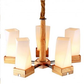 Einfache Kunst beleuchtung Massivholz Kreative Iiving Zimmer Decke lampe 5