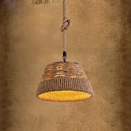 38*23CM Loft Industriellen Wind Kreative Nordic Hanf Seil Mahlzeiten Kronleuchter Lampe