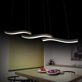 Wellenförmiges Design 45W LED Mode einfache Acryl Pendelleuchten Wohnzimmer Schlafzimmer Esszimmer Arbeitszimmer Büro