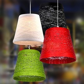 20CM Moderne Ländlichen Cany Kunst Woven Rattan Restaurant Einzigen Kopf Droplight Lampe LED