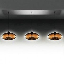 3 Licht Moderne Glas Pendelleuchten in Braun Blase Design