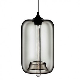 70W transparente Glas Pendelleuchte im schwarzen Blasen Design