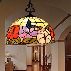 220 V 30*28 CM 5 10 Europäische Ländlichen Kreativen Kunst Glasmalerei Kronleuchter Wiederherstellung Alte Weisen Lampe Led Licht