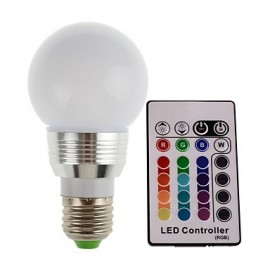 5W E27 300LM RGB LED Farbglühbirne Lampe mit Fernbedienung (85 265V)