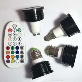 4W E14 GU10 E26 E27 B22 RGB LED Strahler Dimmbar Musikgesteuert Ferngesteuert Dekoratives LED Licht AC 85 265V