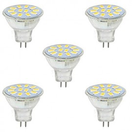 3W GU4(MR11) Dekorationslicht MR11 12 SMD 5730 380LM lm Warmweiß Kaltweiß Dekorativ 9 30 V 5 Stk