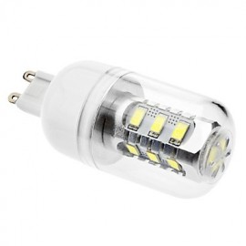 G9 7W 15x5630SMD 580 620LM 6000 6500K natürliches weißes Licht LED Maisbirne mit Abdeckung (AC 110 130 V)