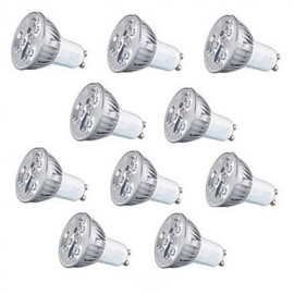 10 Stück 3W GU10 GU5.3 E27 260LM Warm Kaltweißes Licht LED Spotlichter 220V