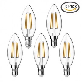 Stück E14 4W 4 COB 400 lm Warmweiß C35 Edison Vintage LED Glühlampen V