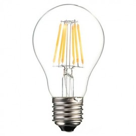 A60 6 W E27 600 lm 360 Grad warm kaltweiße Edison Glühfadenlampe LED Glühfadenlampe (AC85 265 V)