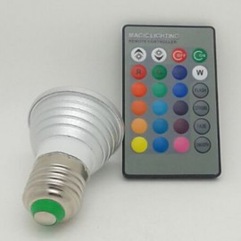 E27 3W RGB Farbstrahler LED Bunte Strahler mit Fernbedienung