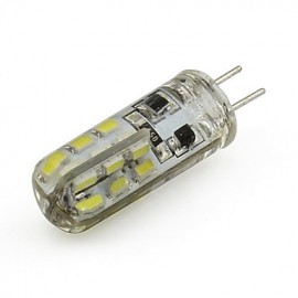 Dimmbare Silikon G4 LED Birne Kristalllampe 12 V DC 24 SMD 3014 Weiß Warmweiß (1 Stück)