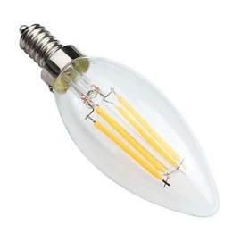 4W E14 LED Filament Birnen C35 4 COB 400 lm Warmweiß Dimmbar Dekorativ V 1 Stk