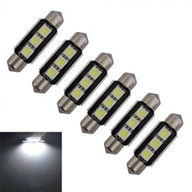 Stück Festoon 39 mm 1 W 3 x 5050 SMD 60–70 lm 6000–6500 K Kaltweißes Licht LED Autolicht (DC 12 V)