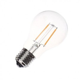 A60 2 W E27 250 lm 360 Grad warm kaltweiße Edison Glühfadenlampe LED Glühfadenlampe (AC 220 V)