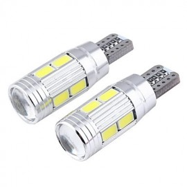 T10 3 W 300 lm 6000 K 10 SMD 5730 LED Weiß Astigmatismus Konvexspiegel Breite Lampe (12 V 2 Stück)