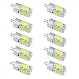 3W Aluminium LED Birne G4 Strahler 5 SMD COB Warm Kaltweiß DC 12V (10 Stück)