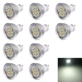 10 Stück GU10 7 W 560 lm 16 SMD5630 LED Strahler weißes Licht 6000 K (AC220 V)