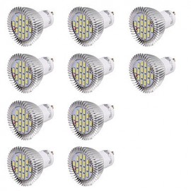 10 Stück GU10 7 W 560 lm 6000 K 16 SMD5630 LED Strahler mit weißem Licht (AC220 V)