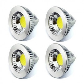 Überlegene MR16 LED Lampe helles COB Downlight 60 Grad Abstrahlwinkel weiß warm AC DC 12 V UL gelistet (4 Stück)