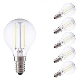 2W E14 LED Filament Birnen P45 2 COB 250 lm Warmweiß Kaltweiß V 6 Stk