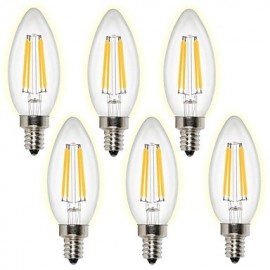 Gute Qualität C35 4W E14 LED Glühlampen 4 COB 400 lm Warm Weiß Kühles Weiß V