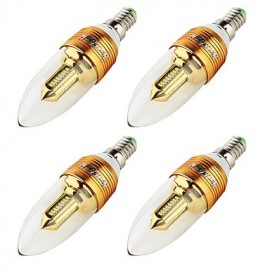 Stück E14 3W 250lm 3000K 32 x SMD3014 Warmweiß LED Kerzenlampe AC 85 265V