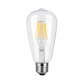 6W E26 E27 LED Filament Birnen ST64 6 COB 600 lm Warmweiß Dimmbar V 1 Stk