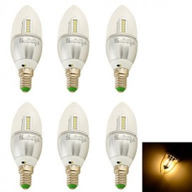 Stück E14 3 W 250 lm 32 x SMD 3014 Warmweiß 3000 K LED Kerzenlampe – (AC 100–240 V 110–130 V 220–240 V 85–265 V)