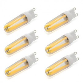 4W G9 LED Zweistiftlampen T COB 380 lm Warmweiß Kaltweiß V 6 Stk