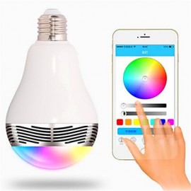 Bluetooth Wireless Stereo Handy Fernbedienung APP Bunte Glühbirne Birne Lampe Intelligente Musik