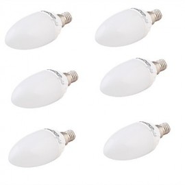 STÜCKE E14 4W 6*5730 320LM 3000K Warmweiße Keramikkerzenlampe (AC85 265V)